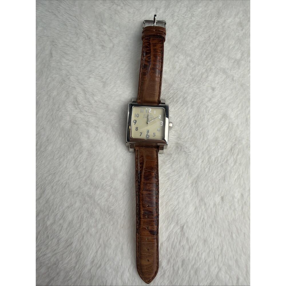 SILPADA ITALIAN DESIGNS UNISEX WATCH 35.1mm 20.6mm LUG LEATHER BAND Need Battery